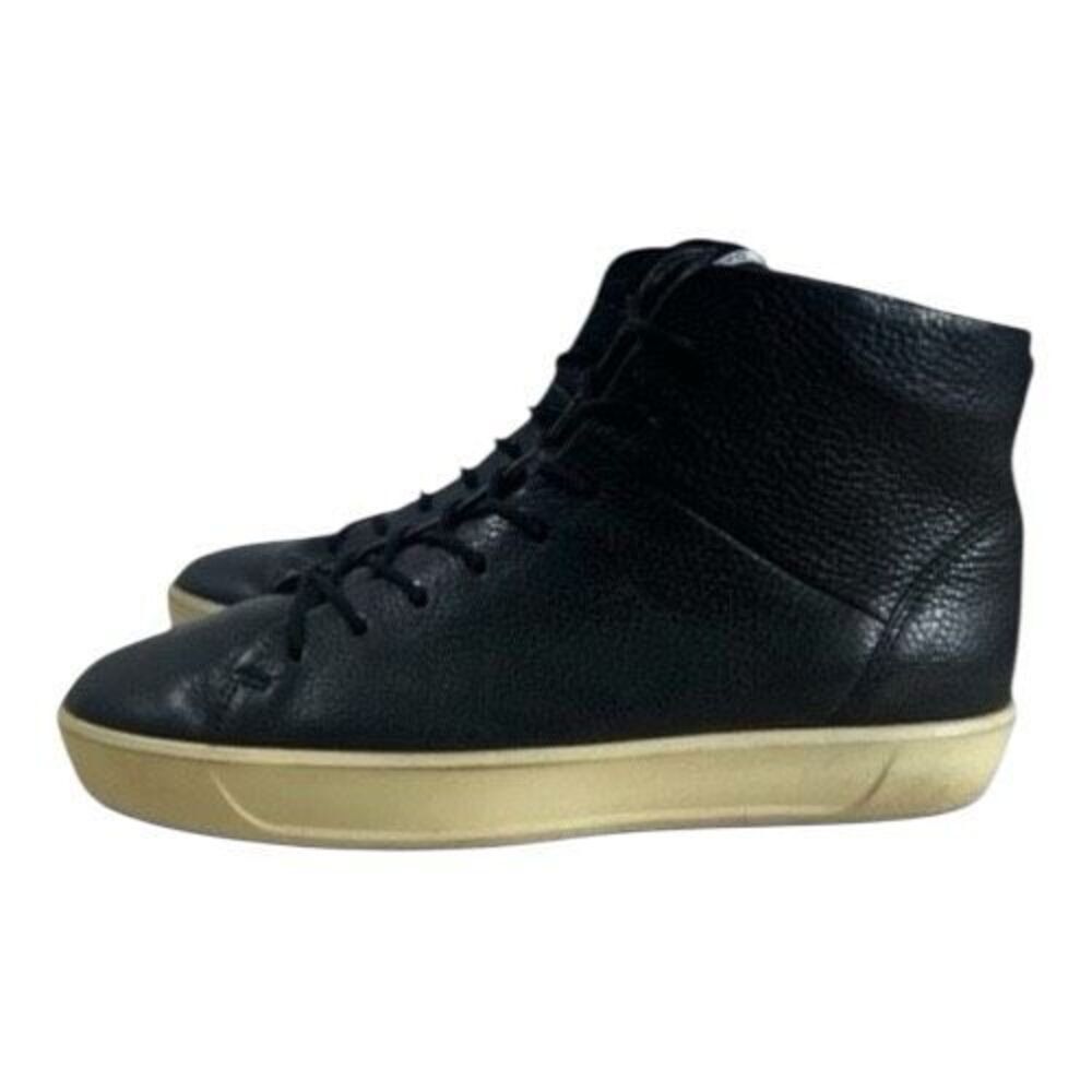 Ecco Danish Design Men Leather High Top Shoes Size 42 (US 9) Lace Up Black